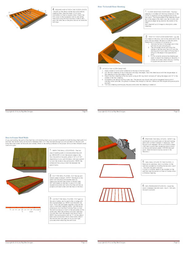 How To Build a Shed Book pages 9-12